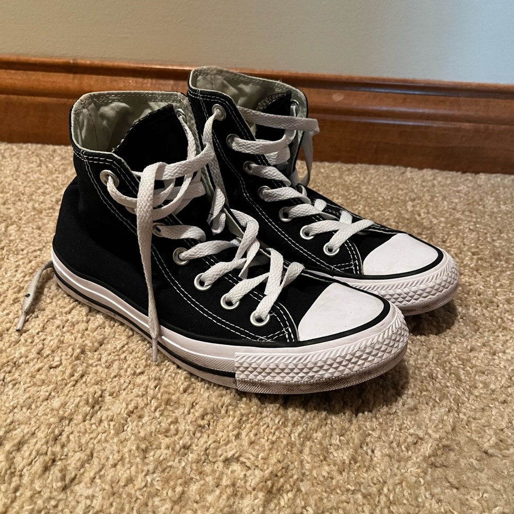 Black and White High Top Converse